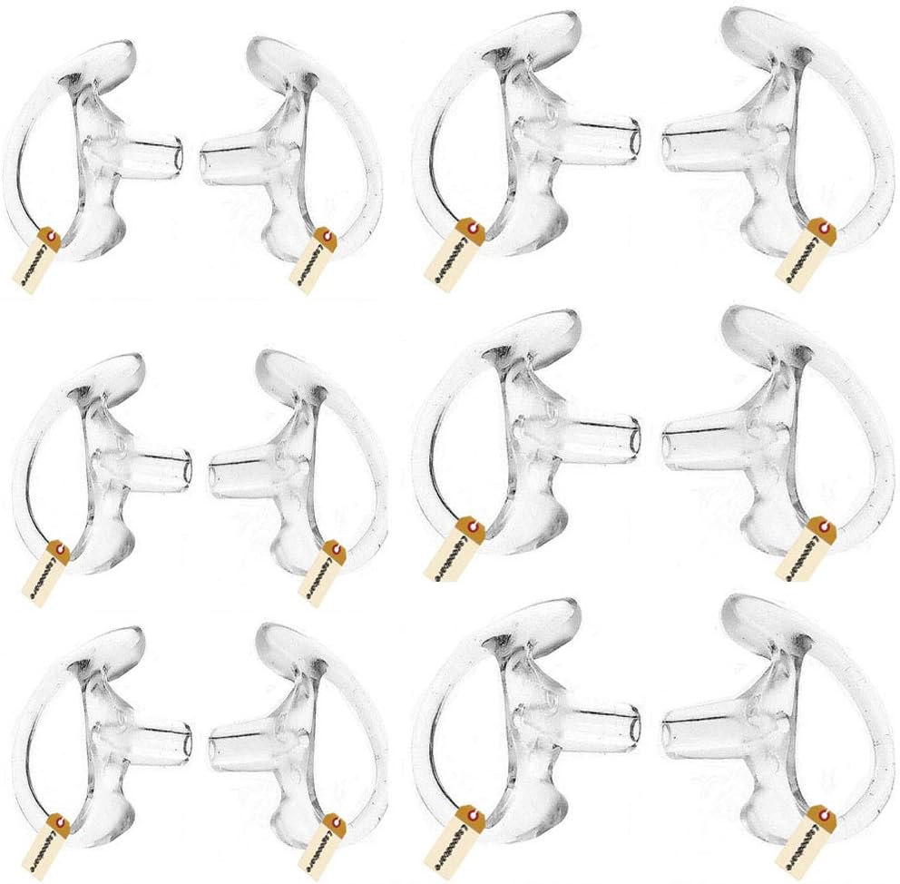 Ear Mold Ear Buds Clear, Lsgoodcare Silicone Insert Earmolded Earpiece Earbuds (Left and Right Ear) for 2 Way Acoustic Tube Radio, Soft Walkie Talkie Earmould Replacement (Medium+Large Size): Home Audio & Theater