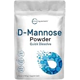 Micro Ingredients D Mannose Powder, Pure Mannose Supplement, Quick Water Soluble, Support Urinary Tract Cleanse &amp; Bladder Health, Premium Mannose for Women and Men, Vegan Friendly.