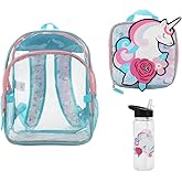 Floral Unicorn 5-Piece Backpack & Lunchbox Set With Water Bottle