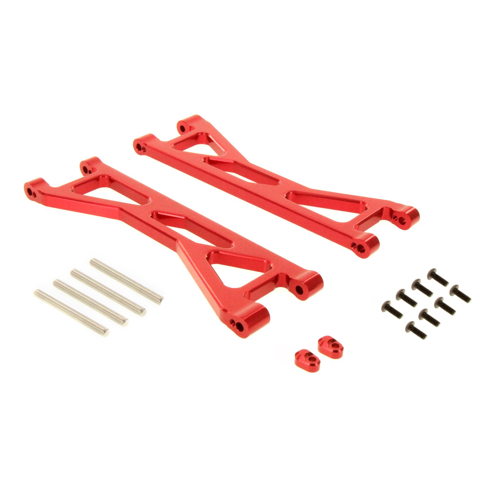 AtomikAlloy Front/Rear Upper Arm - Replacement Part for X-Maxx Models - Hardened Billet 6061 Aluminum - Lightweight & Durable Performance - Chassis Upgrade Part 7729 - Red