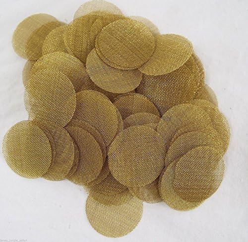 Docbrother 100 Brass Tobacco Pipe Bowl Screens - 3/4" (.75)