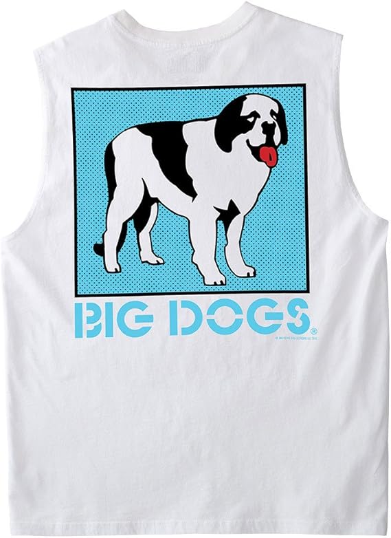 Big Dogs Big Dogs Logo Muscle Shirt 5X White Clothing