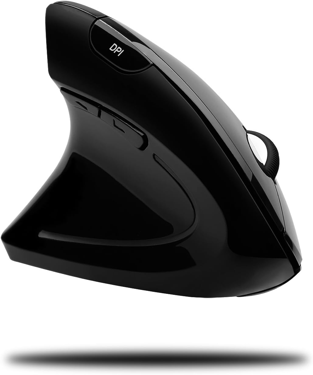 Adesso iMouse E90 Wireless mouse - 10m range - Ergonomic mouse - Vertical - Natural hand fit - Left-handed - Optical sensor - Black - Image 4