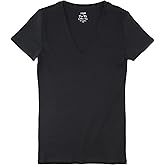 J.Crew Mercantile Women's Short Sleeve Fine-Rib V-Neck Tee