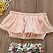 sweetyhouse Toddler Baby Girls 2Pcs Set,Kids Ruffle Vest Crop Tops+Floral Wide Leg Pants Summer Outfits, 4-5T