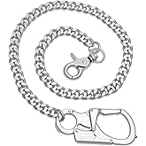Ahiller Wallet Chain for Men, Lockable Carabiner with Tungsten Steel Taper, Heavy Duty Chain for Key Pocket Belt