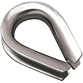 MarineNow 316 Stainless Steel Rope Thimble – Marine Grade, Corrosion Resistant – Prevents Rope Wear/Chafing – Choose Size (5/16", 3/8", 1/2", 5/8", 3/4", 7/8", 1") & Pack (1, 2, 5, or 10)