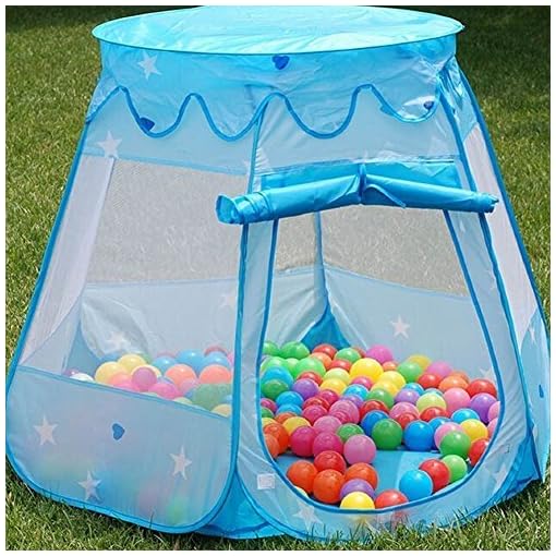 Princess Play Tent, portable develop intelligence energetic consumption Ball Pool Indoor Outdoor Teepee-blue - Image 3