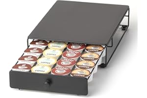 Starfrit Heritage Coffee Pod Capsule Drawer - Holds up to 24 Keurig K-Cups Pods - Under Brewer Storage Drawer - Black