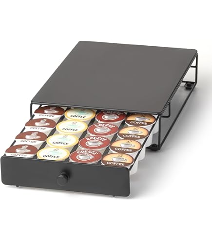Tiroir de rangement en fil métallique noir pour capsules de café 40 à 60 PCS support original pour K Cup Dolce Gusto mélangeur de capsules Nespresso - Chine Dosette tiroir de rangement