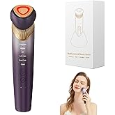 Yuonry 6-in-1 Age-Defying - Eye, Face & Neck Lift & Firm, 5-Color Light Therapy for Face with Microcurrent, Vibration, Heat & Cooling, Skin Care Tool for Youthful & Tightening Skin (Purple)