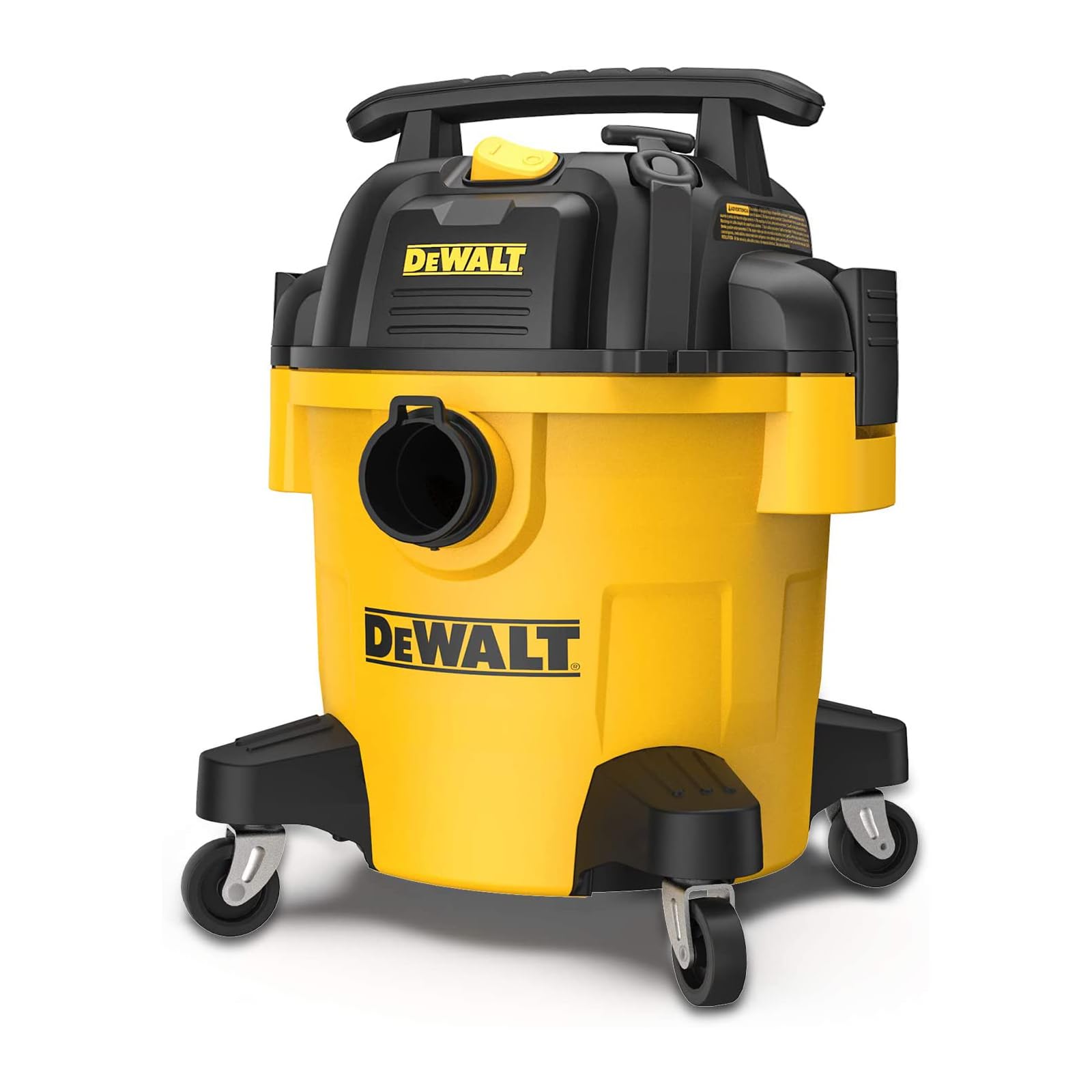 DEWALT DXV05P 5 Gallon Poly Wet/Dry Vac, 4 Peak HP Shop Vacuums with Attachments, Powerful Suction, 1-7/8" Hose, DXV05P, Yellow Image