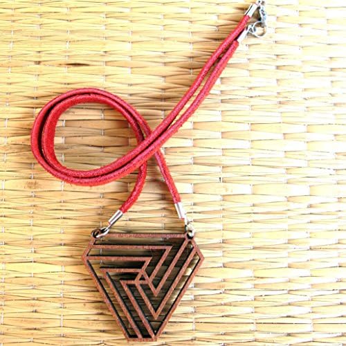 Flower Of life Rose Quartz Wooden Necklace for Women Infinity Love, Geometric Art Jewelry, Gift for Her