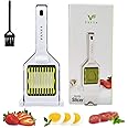 FAVIA Egg Slicer for Hard Boiled Eggs Mushroom Strawberry Cherry Tomato Kiwi Fruit with 9 Stainless Steel Blades Multipurpose