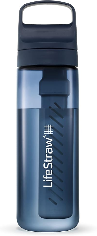 LifeStraw Go Series BPA-Free Water Filter Bottle 22oz Aegean Sea