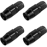 CNRAQR 6AN PTFE Hose End Fitting Straight Swivel Only for PTFE Hose Aluminum Black 4PCS