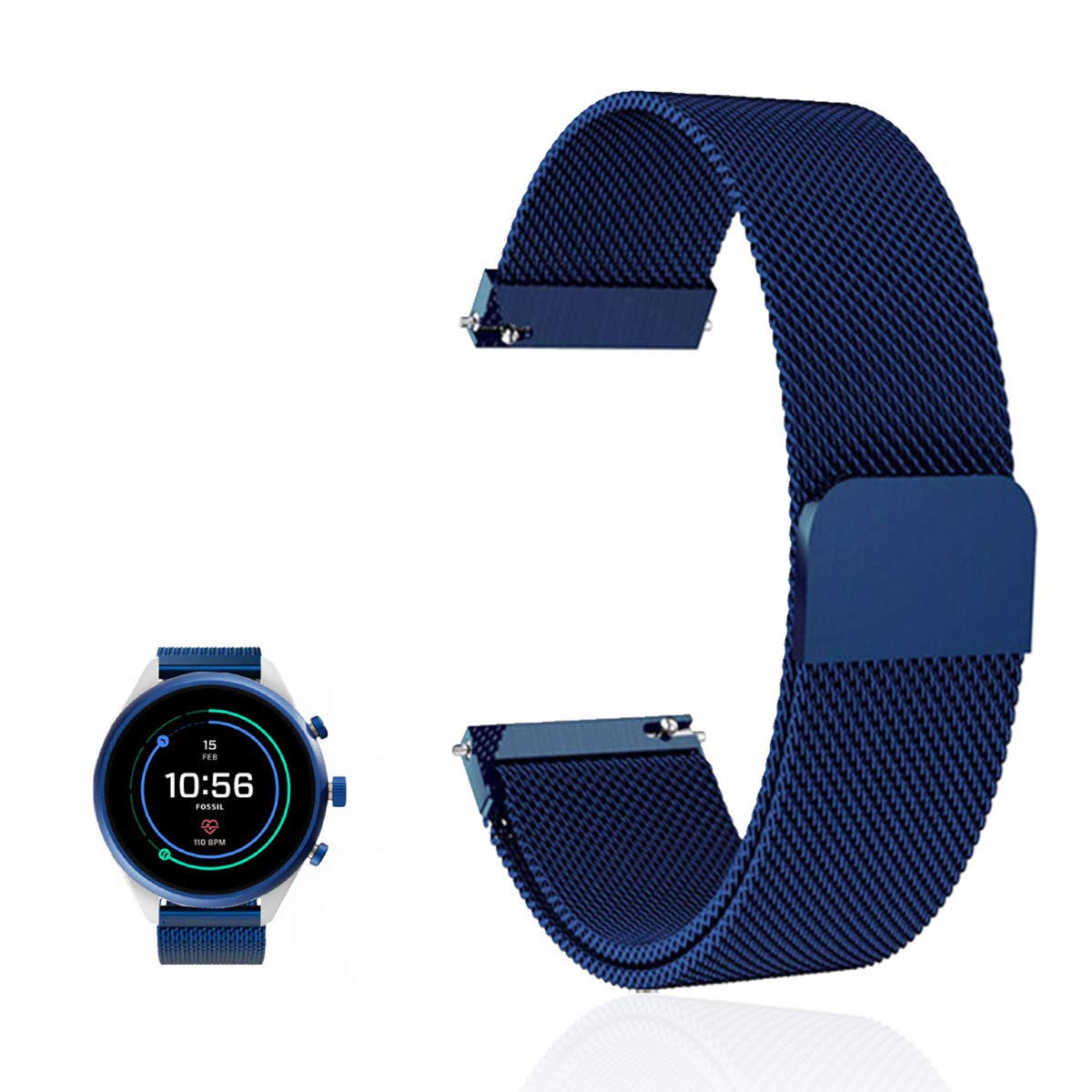 FRGNIE - Correa de Repuesto para Fossil Sport (Acero ...