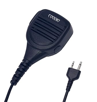 coodio Midland Funkgeräte Profi Lautsprechermikrofon 2 Pin Handmikrofon Lautsprecher Abgesetzte Mikrofon [IP54 Wasserdicht] P