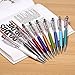 Stylus Pens, Besgoods 10Pack Colors 2 in 1 Crystal Universal Capacitive Stylus &Ballpoint Pen, Black/white/blue/red/green