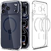 Spigen for iPhone 17 Pro Max Case, Ultra Hybrid MagFit [TPU Covered Camera Control] [Anti-Yellowing] [Compatible with Magsafe] - Clear Deep Blue