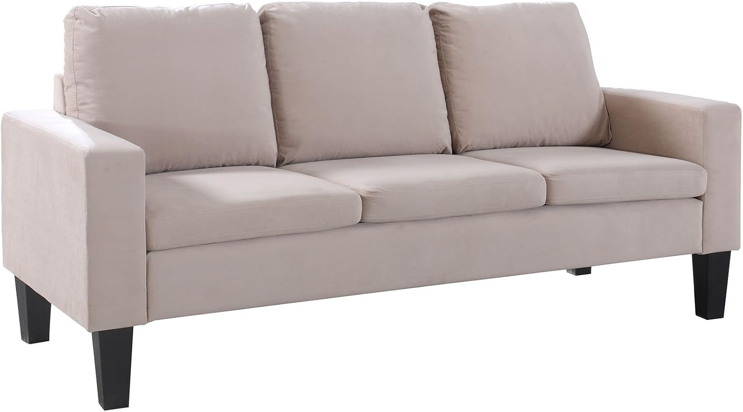 Amazon Com Nhi Express Sarah Microfiber Sofa Beige Kitchen Dining