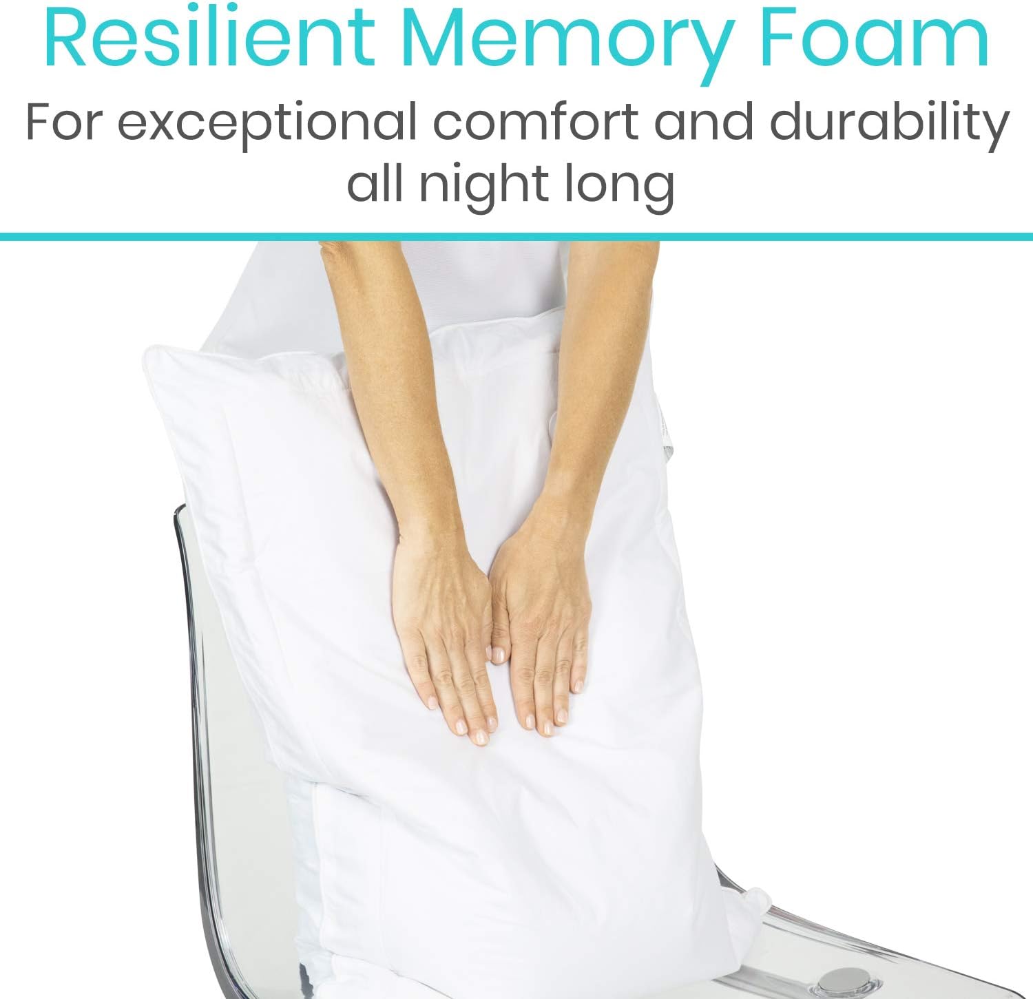 Xtra-Comfort Water Pillow - Cooling for Side, Back Sleeping in Bed - Cool Soft Memory Foam for Hot Sleepers, Night Sweats - Large Cold Ice Support for Neck Pain - Firm Orthopedic Sleep with Cover: Home & Kitchen
