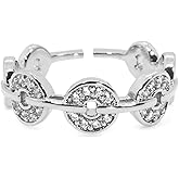 Maya J CZ Circle Ring, White