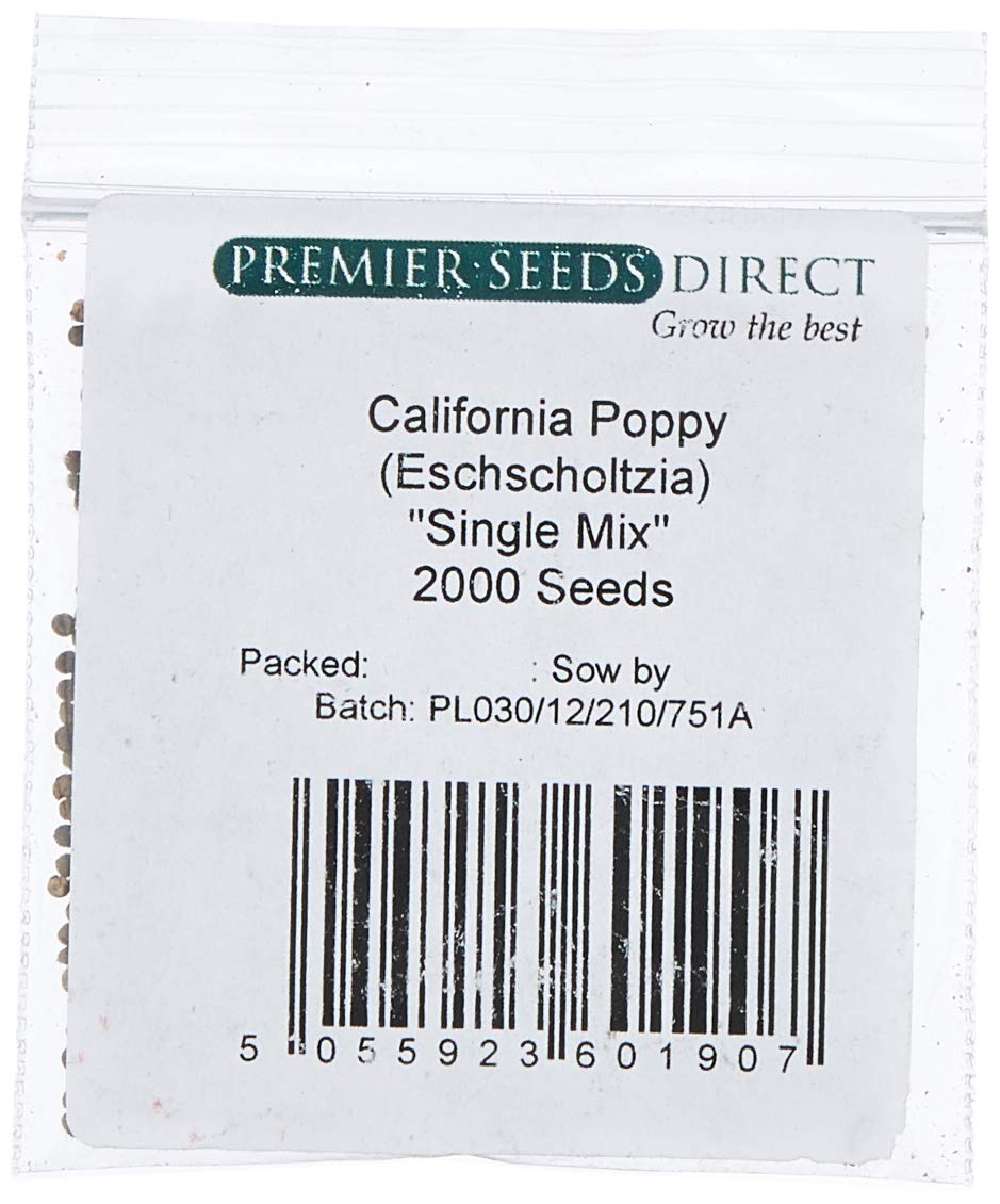 PREMIER SEEDS DIRECT - California Poppy - Single Mix - 1.6 Grams