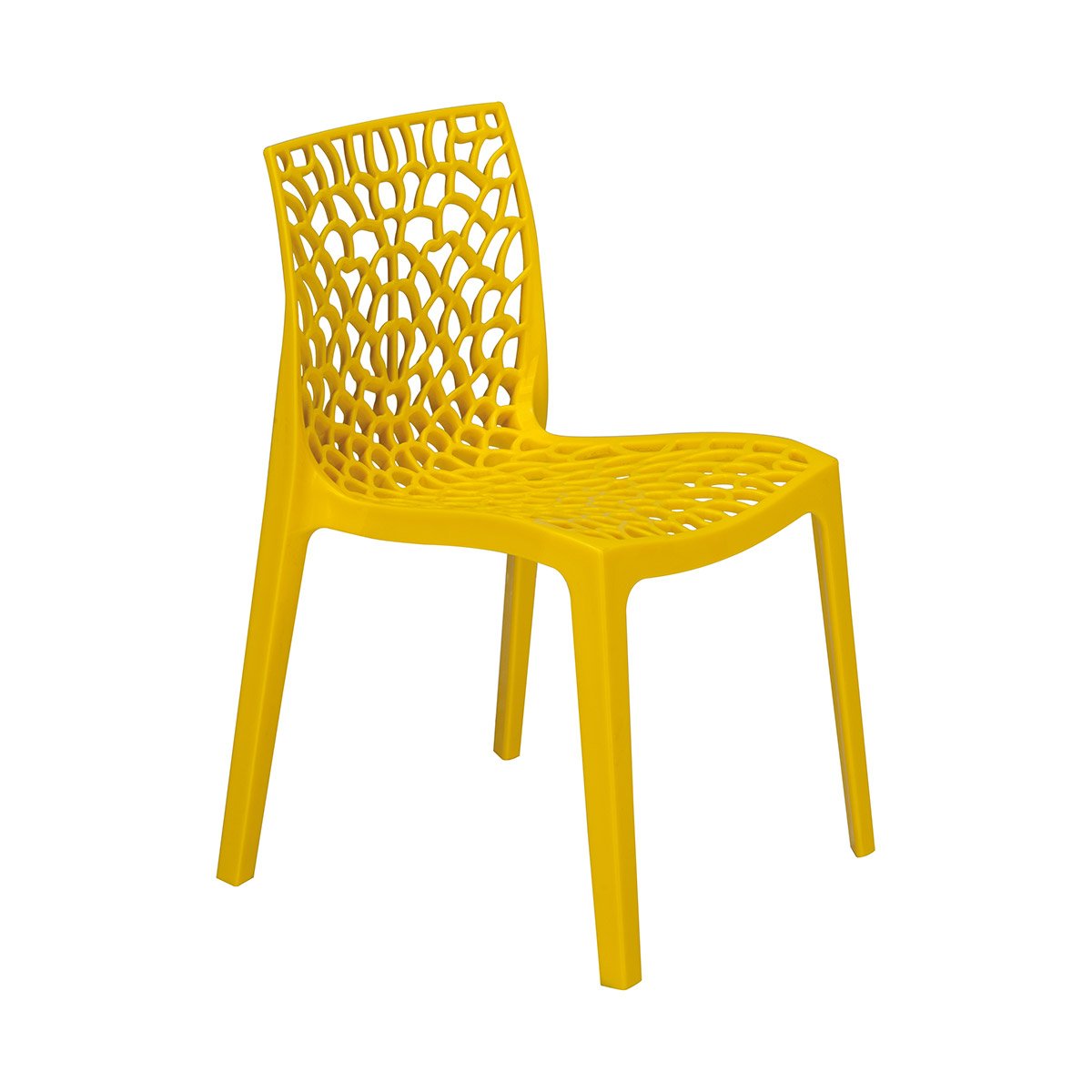 Grandsoleil Upon Gruvyer Polypropylene Stackable Chair, 51 X 52 X 81 Cm Brilliant Yellow — image 1