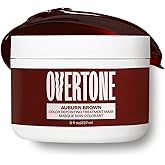 Overtone Semi Permanent Hair Color Conditioner, Auburn Brown, 8 oz, Nourishing, Damage-Free, Color Depositing Mask for All Hair Types with Shea Butter & Coconut Oil, Vegan & Cruelty-Free