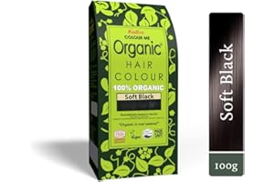 Radico Organic Hair Color Soft Black – Natural Certified Organic Herbal Hair Dye, Ammonia & PPD Free, Up to 100% Grey Coverag