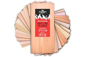 Wildwood Grilling 3.5" x 7" Grilling Planks 12-Pack - Big Cedar Flavor, Smaller Meals - Made Simple