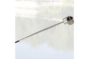 NEHCFO Telescopic Stainless Steel Wa-ter Sampling Pole, Extendable Water Sampler Dipper for Water Testing, Lab Sampling, Environmental Monitoring, Retractable Collection Rod with 500ml Measuring Beaker