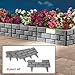 Collections Etc Solar Garden Stone Look Border Stakes - Set of 4