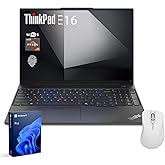 Lenovo ThinkPad E16 Gen 2 Business Laptop, 16" FHD+, AMD Ryzen 7 7735HS, 16GB DDR5 RAM, 512GB SSD, Fingerprint, Backlit Keyboard, HDMI, Wi-Fi 6, Windows 11 Pro, Black, w/Bundle
