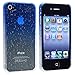 Snap-on Case compatible with Apple iPhone 4 / 4S , Clear Dark Blue Waterdrop