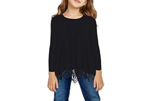 storeofbaby Girls Casual Tunic Tops Short Sleeve Loose Soft Blouse T-Shirt for 4-13 Years