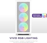 NZXT H7 Flow RGB ATX Mid-Tower PC Case White 3x RGB Fans Tempered Glass view 5