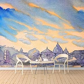 Wall Murals for Bedroom Watercolor Painting Removable Wallpaper Peel and Stick Wall Stickers - 66x96 inches