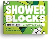 Shower Blocks Lime & Sandalwood Solid Shower Gel Bar - Vegan, Paraben Free