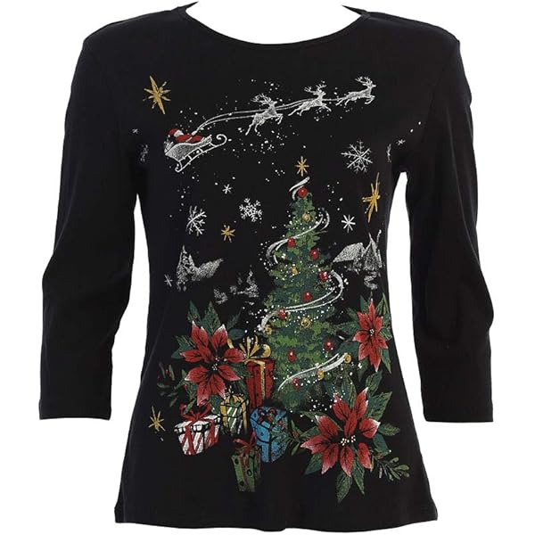 Jess & Jane Reindeer's Dream 100% Cotton Women's Christmas