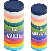 24PCS Colored Plastic Mason Jar Lids with Silicone Gaskets, BetterJonny 12 Wide Mouth & 12 Regular Mouth, 86mm &70mm, Leak Pr