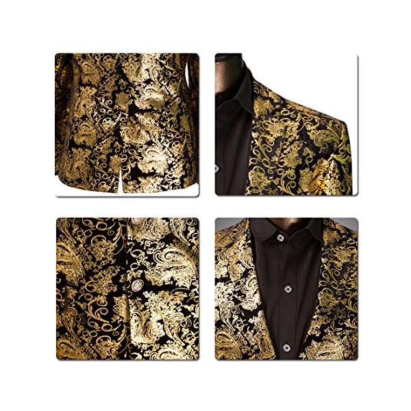 men's dress floral suit notched lapel slim fit stylish blazer dress suit