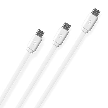 Wicked Chili 3er Set Ultra Slim microUSB High Speed Datenkabel / Ladekabel geeignet für Samsung, Huawei, Sony, Nokia, Blackbe