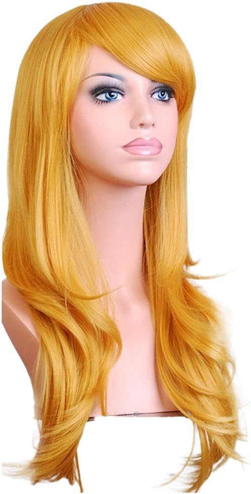 IMJONO Wig, party summer St. Patrick's Day 2019 Surprise Best Gift for Girlfriend Lover Wife Sexy Long Women Fashion Synthetic Wavy Cosplay Party Full Wigs Yellow