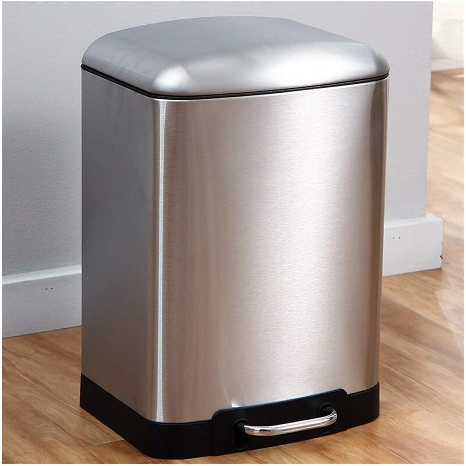 Bote de Basura Cubo de basura 12 litros / 3 galones con tapa de pie a