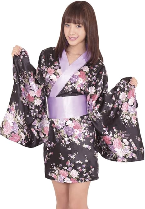 Amazon Bewith 花魁恋愛絵巻 黒x紫の妖艶カラー和装 コスチューム レディース コスプレ 仮装 通販