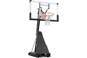 COFIYARD Basketball Hoop Outdoor with 44/54 Inch Shatterproof Backboard, 5.25-10FT Height Portable Basketball Hoop with Sandbag, Adjustable Basketball Goal System