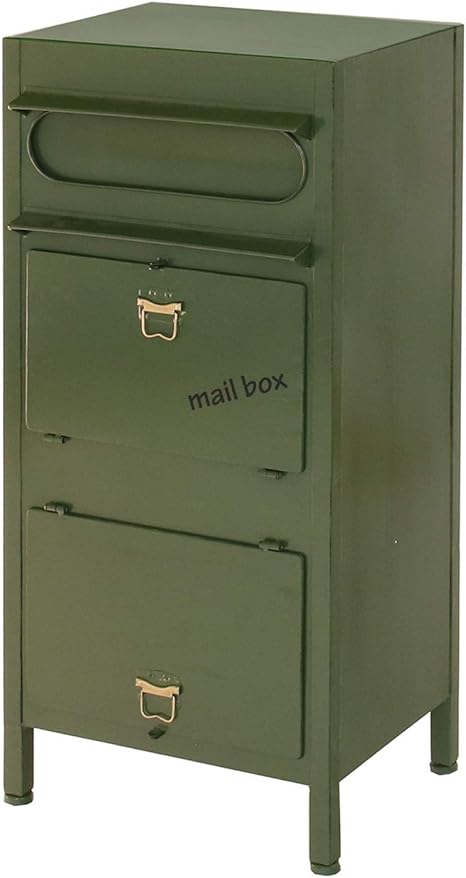Amazon Co Jp ヤマソロ ポスト 置き型 おしゃれ スタンドポスト 宅配ボックス 大型ポスト カレブ グリーン 73 813 ホーム キッチン
