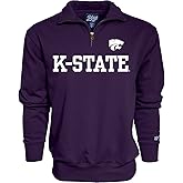 Blue 84 Men's Kansas State Wildcats Quarter Zip Sweatshirt Team Color, Team Color, Medium